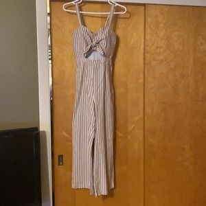 Abercrombie tie-front cutout jumpsuit